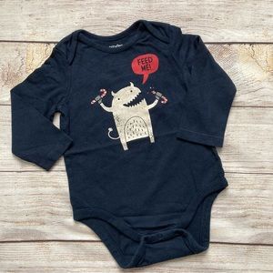 Baby Gap Monster Long Sleeve Bodysuit Boys Size 12-18 mo